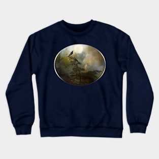 Crows In Tree Gothic Art Crewneck Sweatshirt